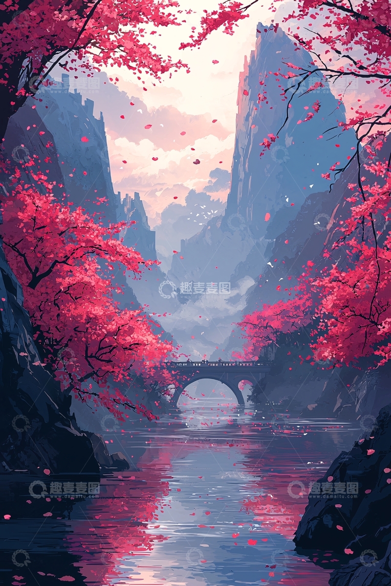 高清大图下载【趣麦麦图】粉色樱花