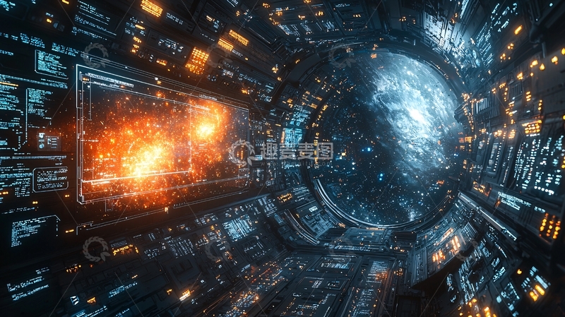 高清大图下载【趣麦麦图】未来科技隧道5