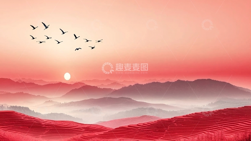 高清大图下载【趣麦麦图】红霞漫天