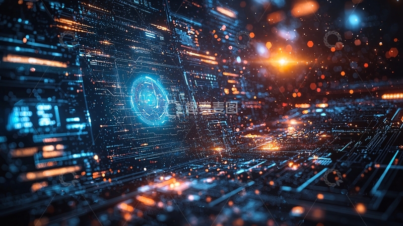 高清大图下载【趣麦麦图】未来科技感数字界面