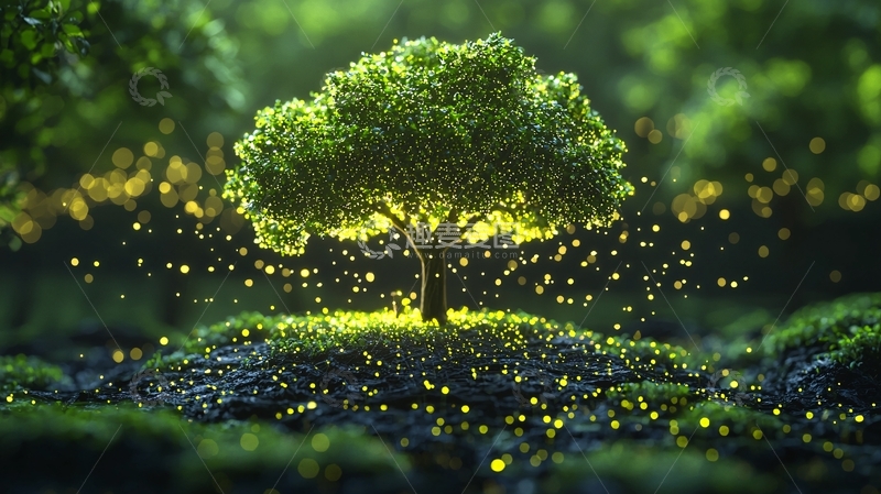 高清大图下载【趣麦麦图】光辉树木