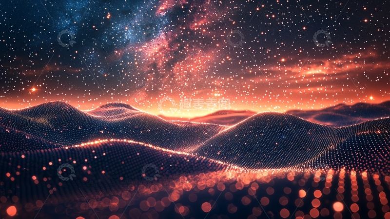 高清大图下载【趣麦麦图】宇宙星空山脉