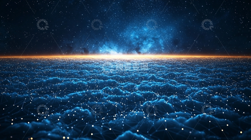 高清大图下载【趣麦麦图】蓝色宇宙云海