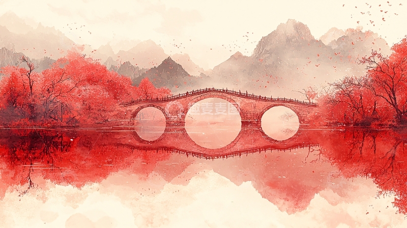 高清大图下载【趣麦麦图】水墨写意山水画