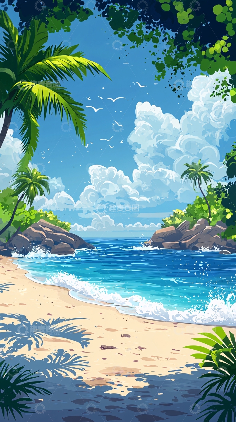高清大图下载【趣麦麦图】热带海滩风景图