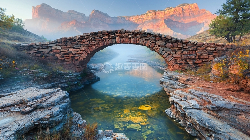 高清大图下载【趣麦麦图】古老石桥