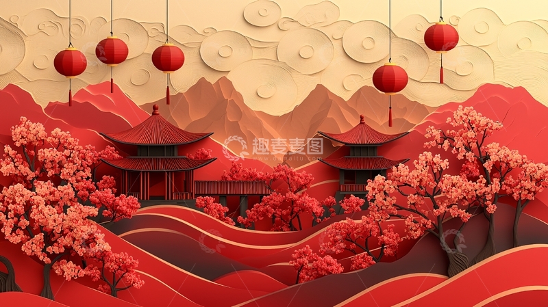 高清大图下载【趣麦麦图】中国风剪纸