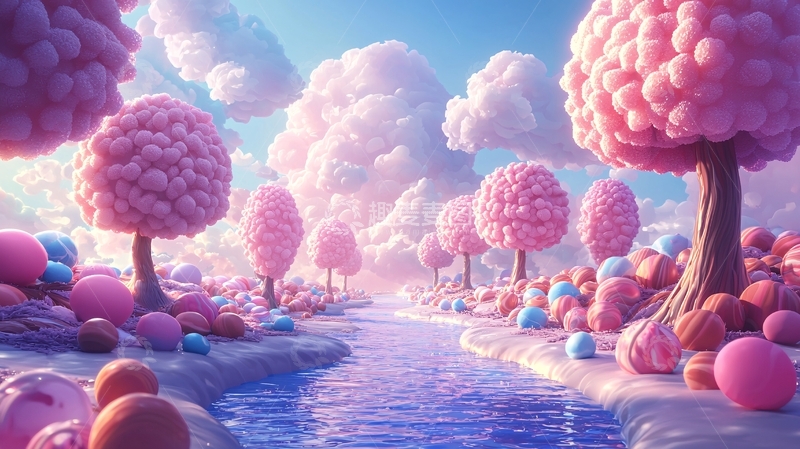 高清大图下载【趣麦麦图】梦幻糖果森林