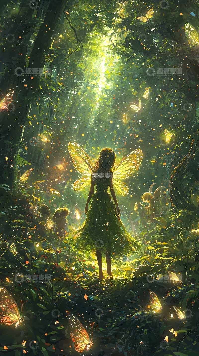 高清大图下载【趣麦麦图】森林仙女