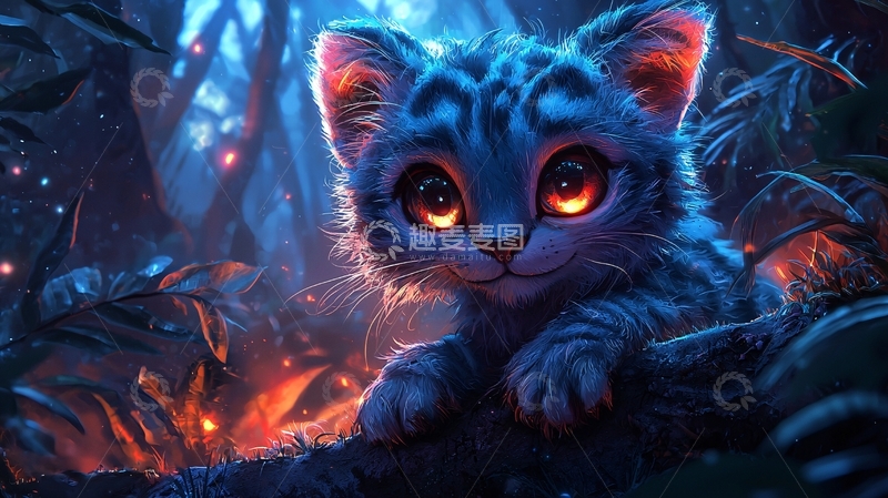 高清大图下载【趣麦麦图】蓝色小猫