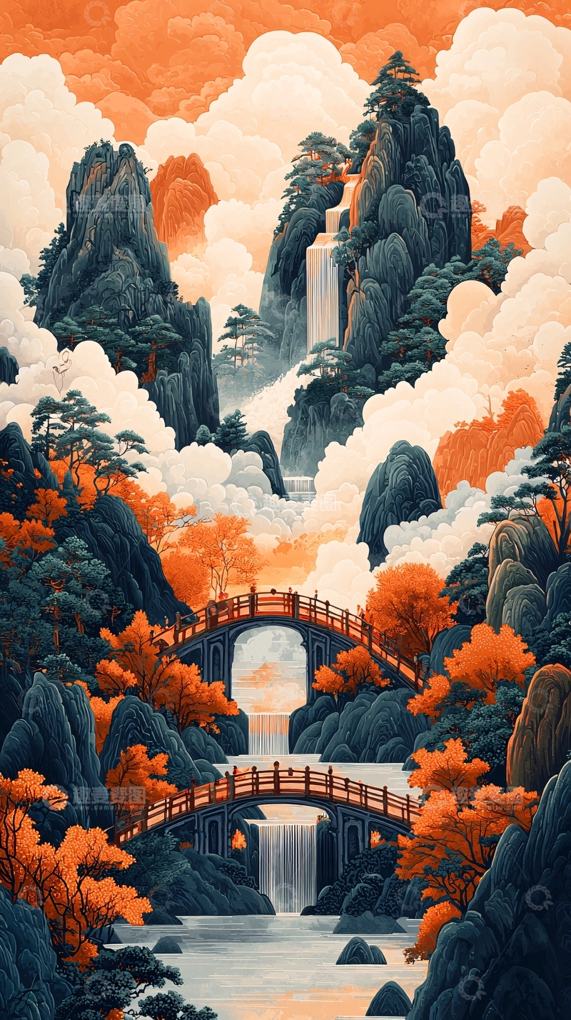 高清大图下载【趣麦麦图】水墨画山水