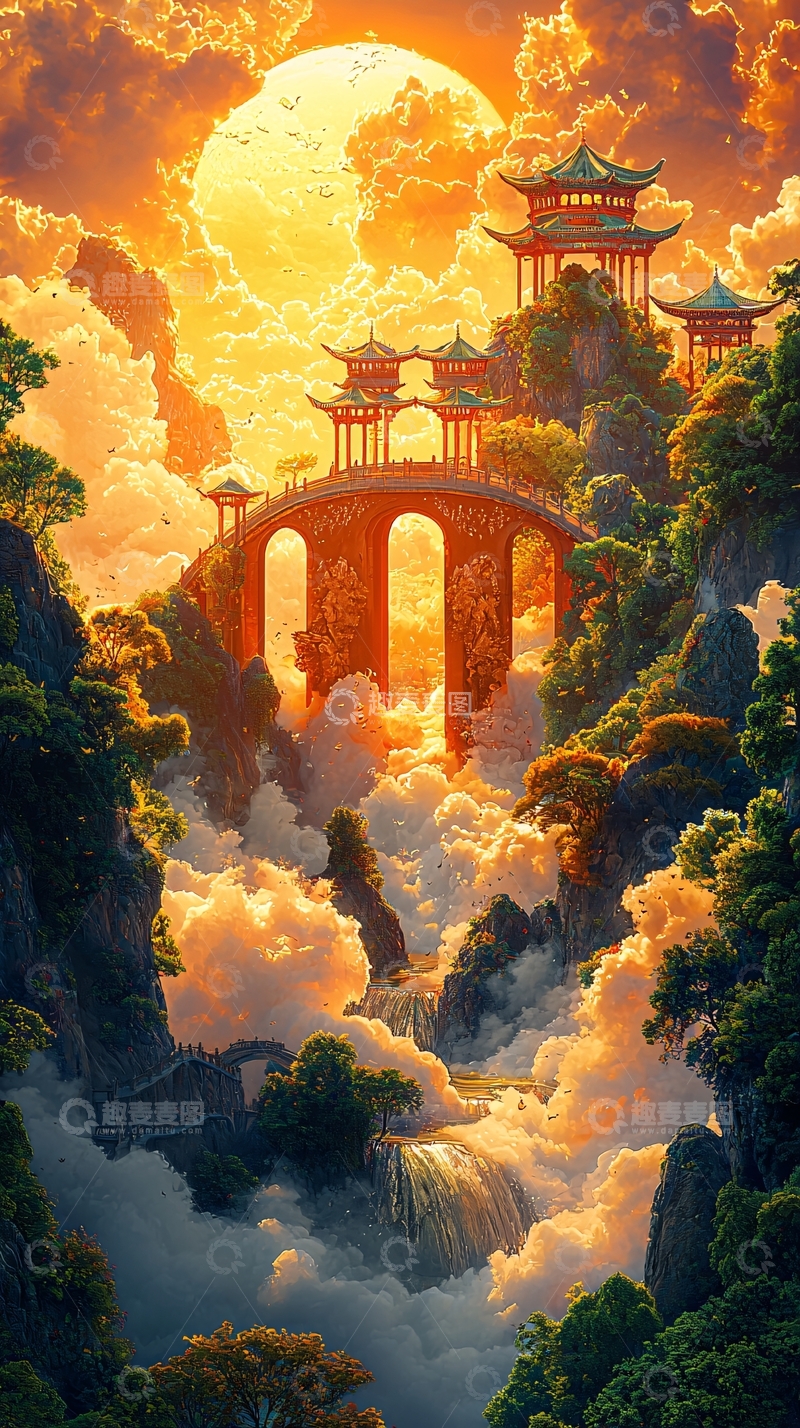 高清大图下载【趣麦麦图】云海仙境