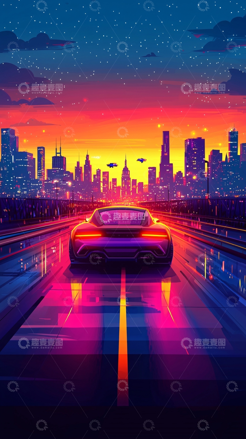 高清大图下载【趣麦麦图】未来都市夜景229