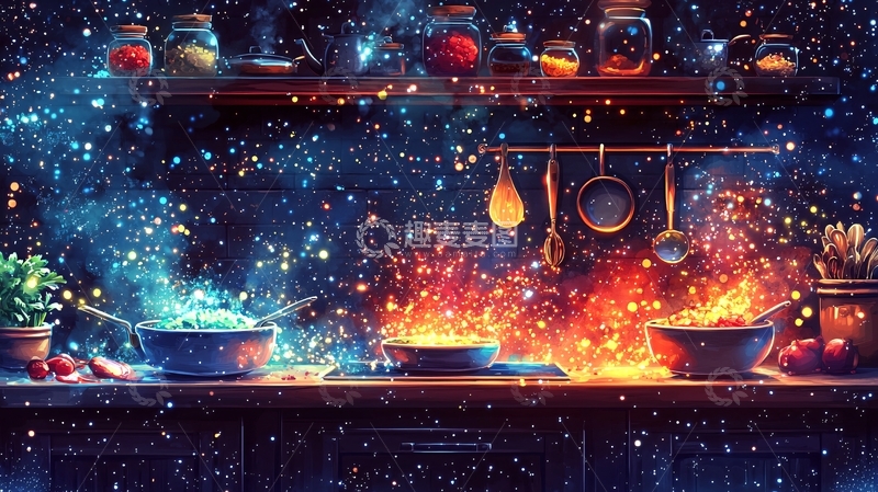 高清大图下载【趣麦麦图】魔法厨房