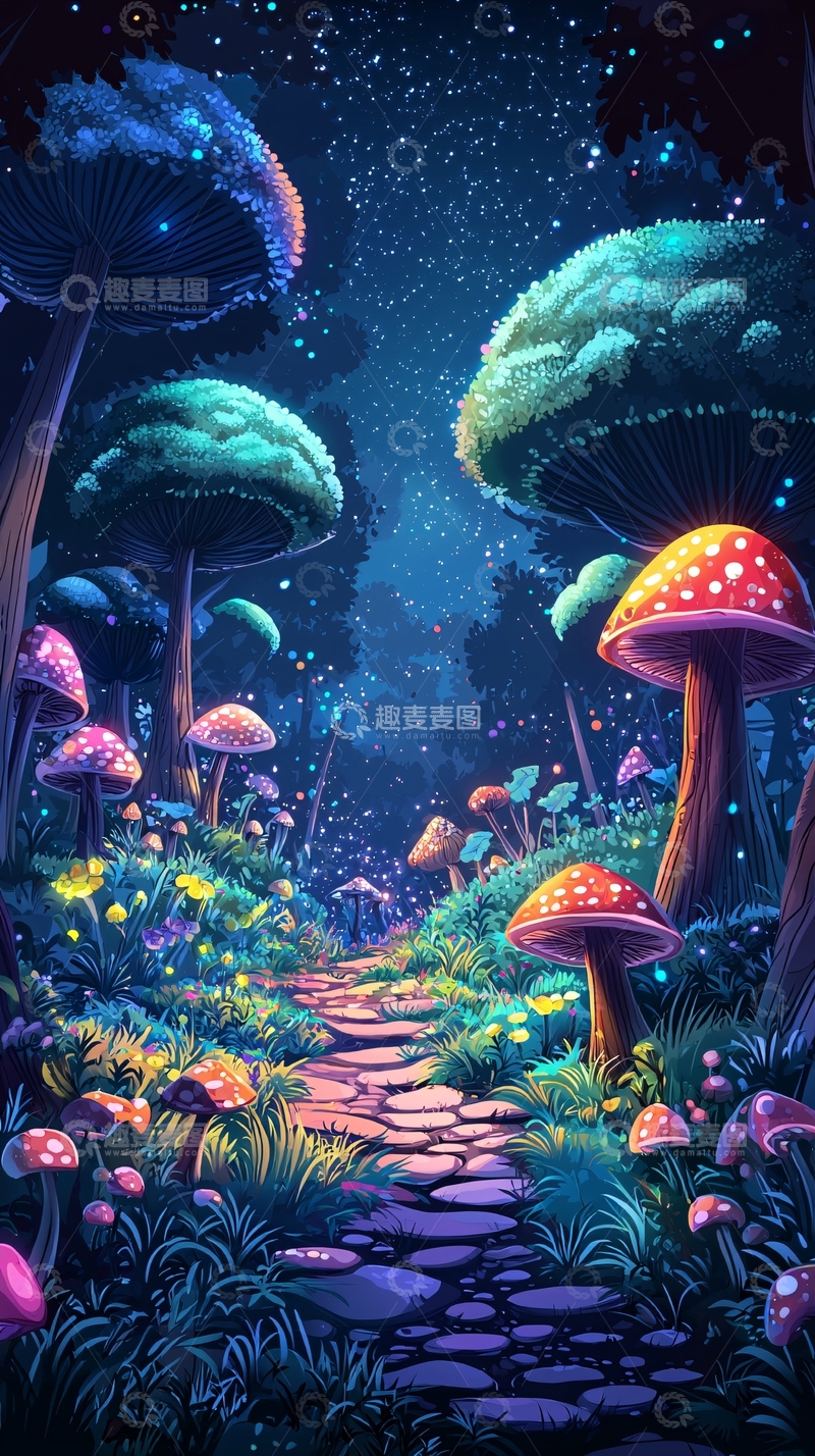 高清大图下载【趣麦麦图】梦幻森林小路69