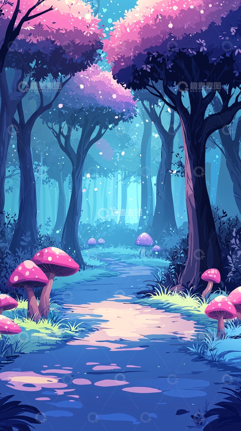 高清大图下载【趣麦麦图】梦幻森林小路70