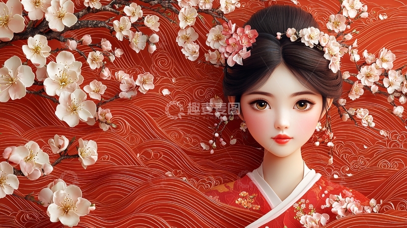 高清大图下载【趣麦麦图】古风美女