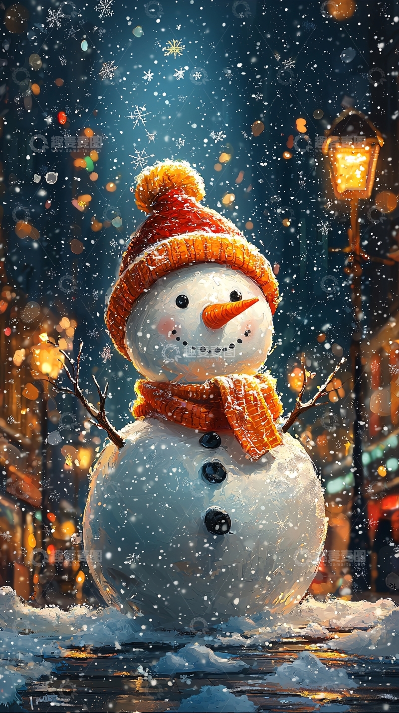 高清大图下载【趣麦麦图】圣诞节雪人7