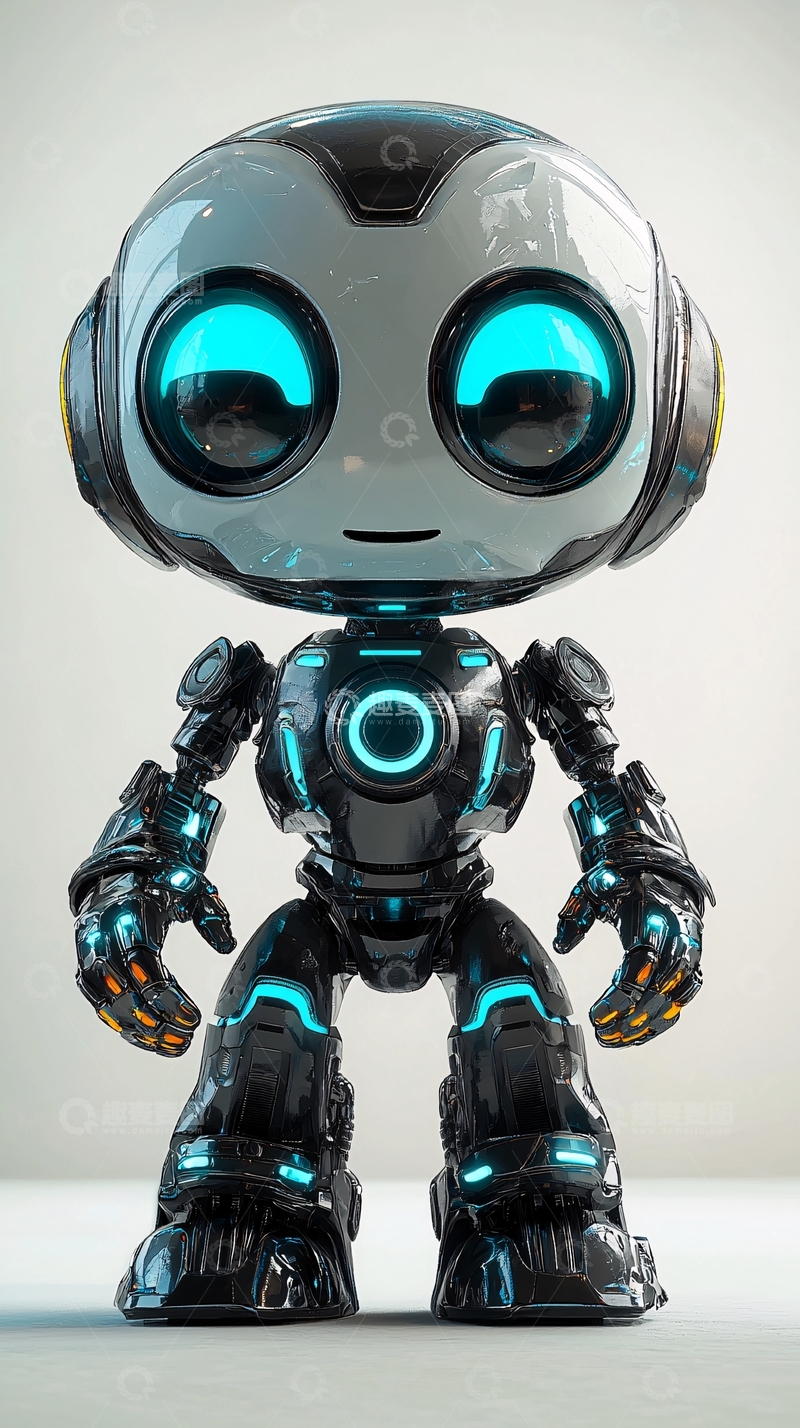 高清大图下载【趣麦麦图】可爱卡通机器人