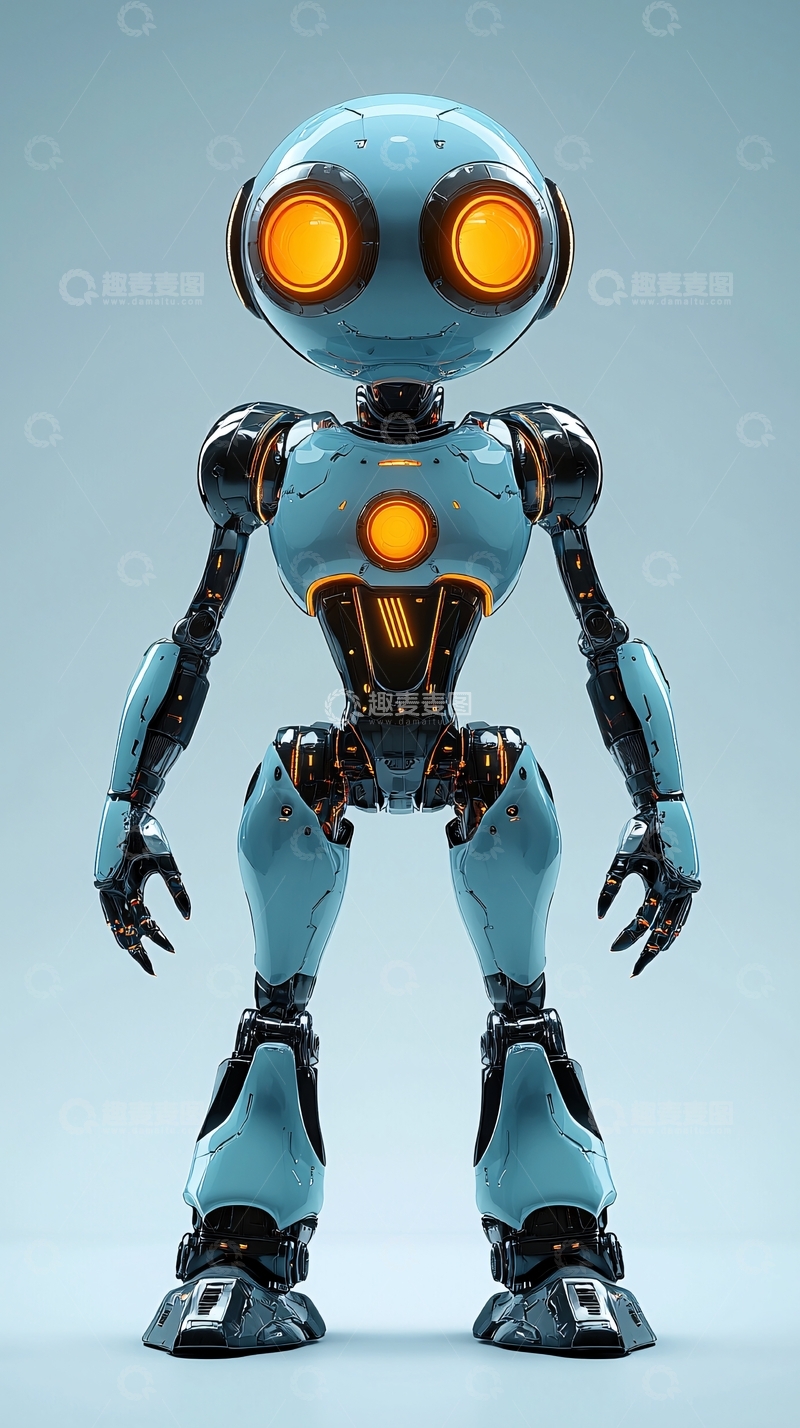 高清大图下载【趣麦麦图】可爱机器人