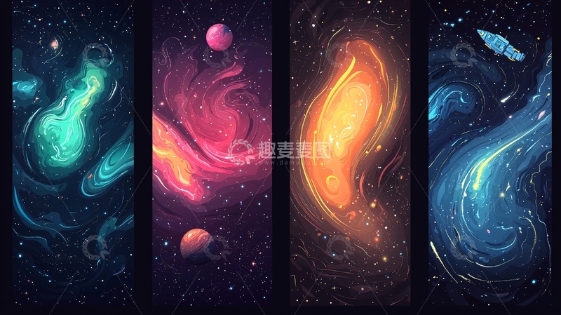 高清大图下载【趣麦麦图】抽象宇宙星空