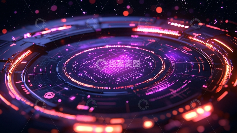 高清大图下载【趣麦麦图】未来科技环形界面