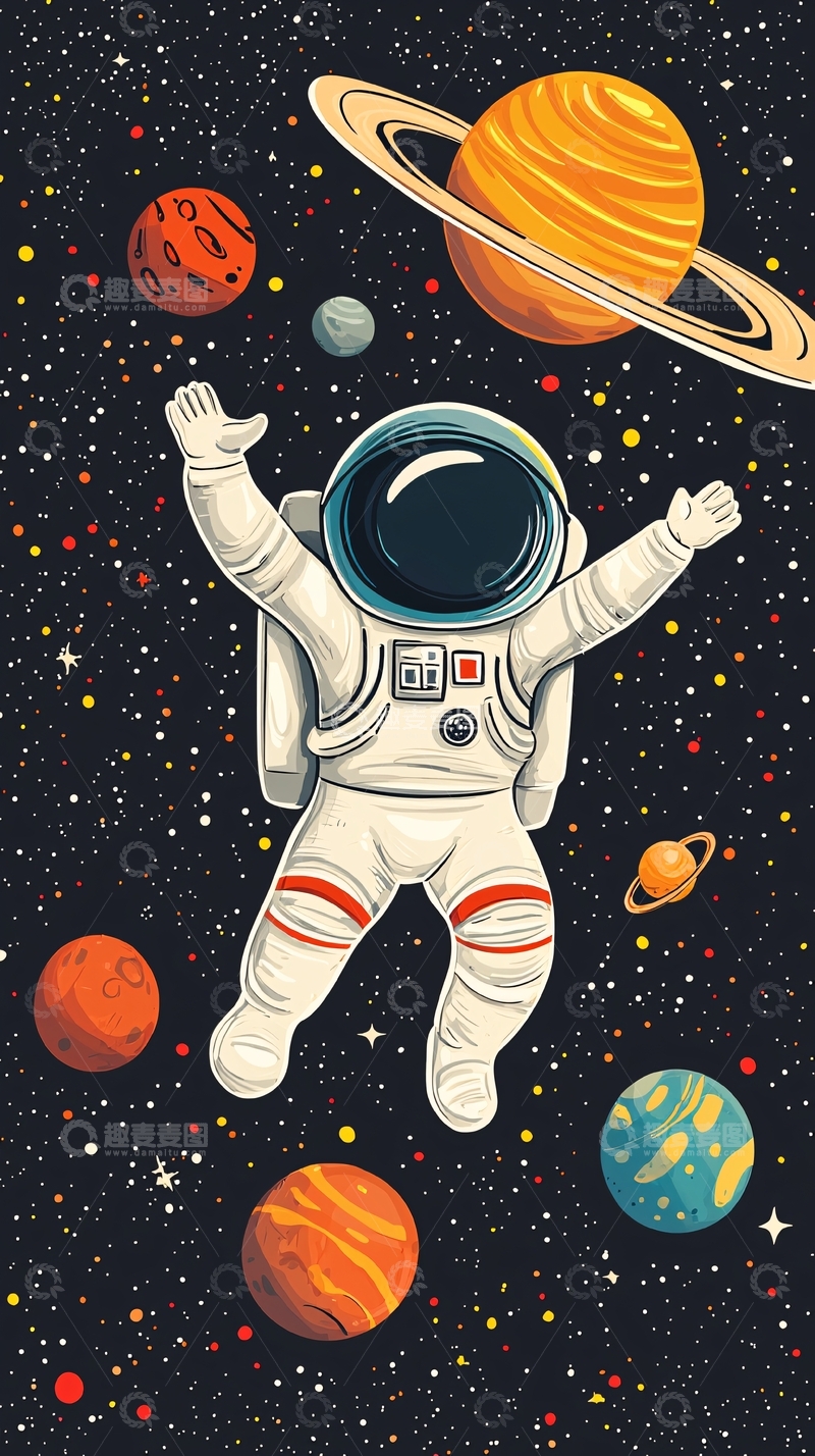 高清大图下载【趣麦麦图】太空宇航员