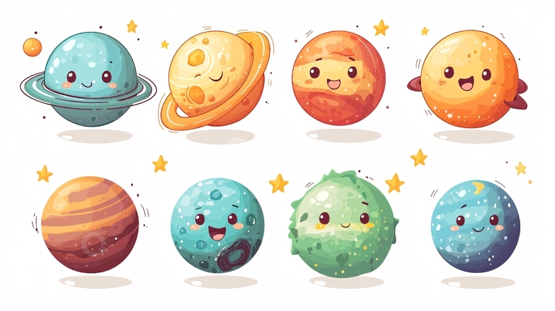 高清大图下载【趣麦麦图】卡通星球