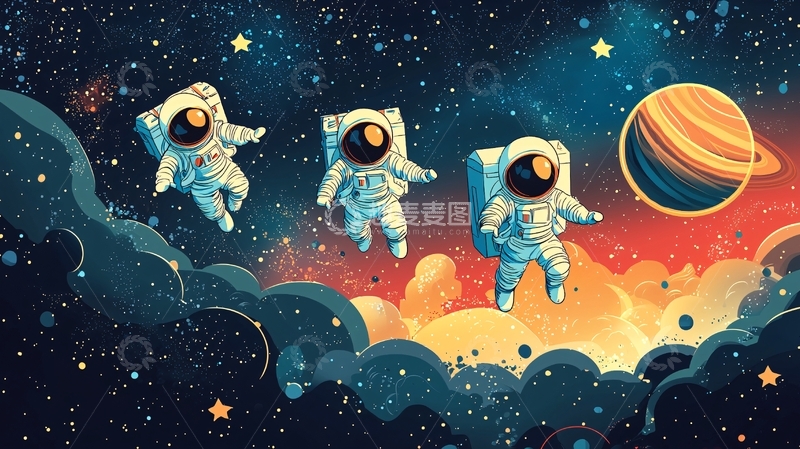 高清大图下载【趣麦麦图】太空宇航员