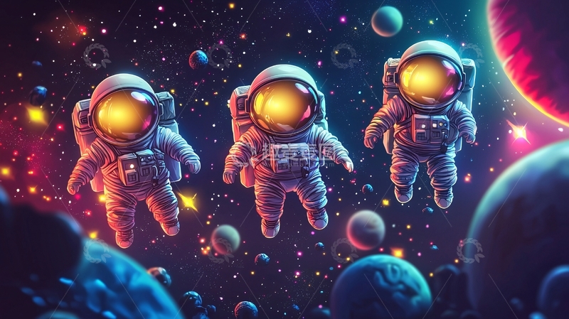 高清大图下载【趣麦麦图】太空宇航员
