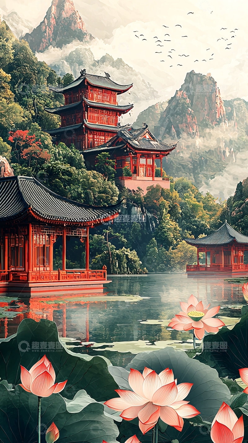 高清大图下载【趣麦麦图】水墨江南