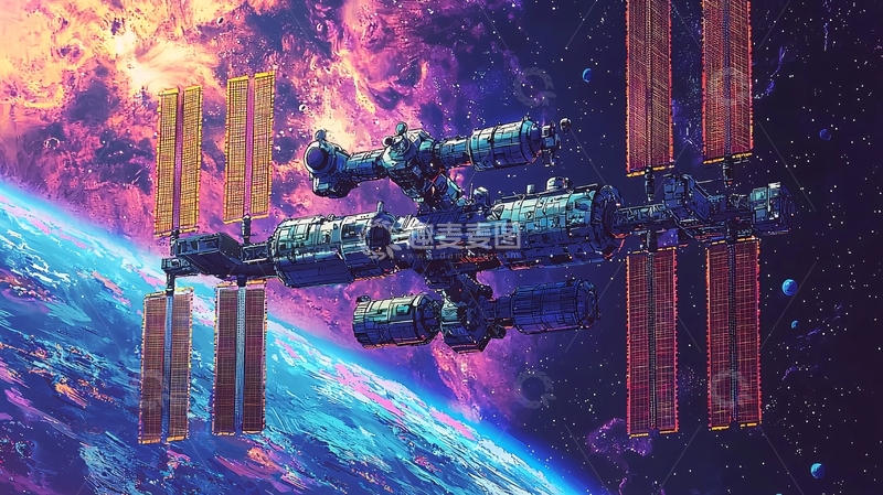 高清大图下载【趣麦麦图】太空站