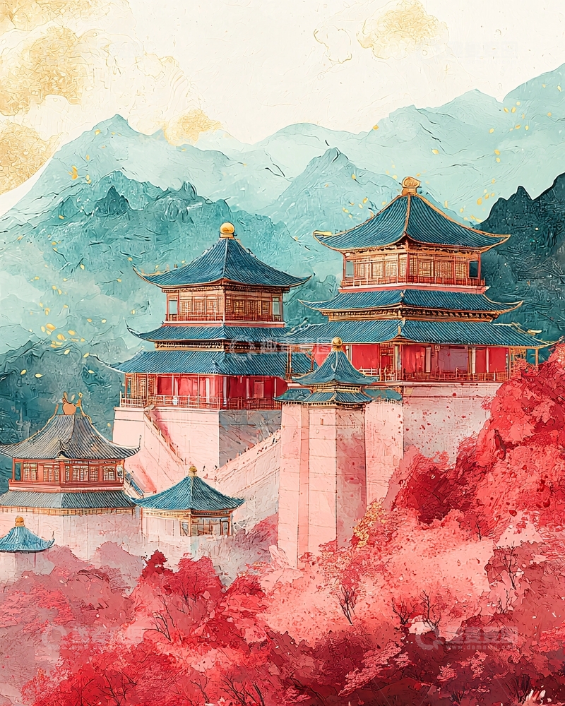 高清大图下载【趣麦麦图】水墨山水画651