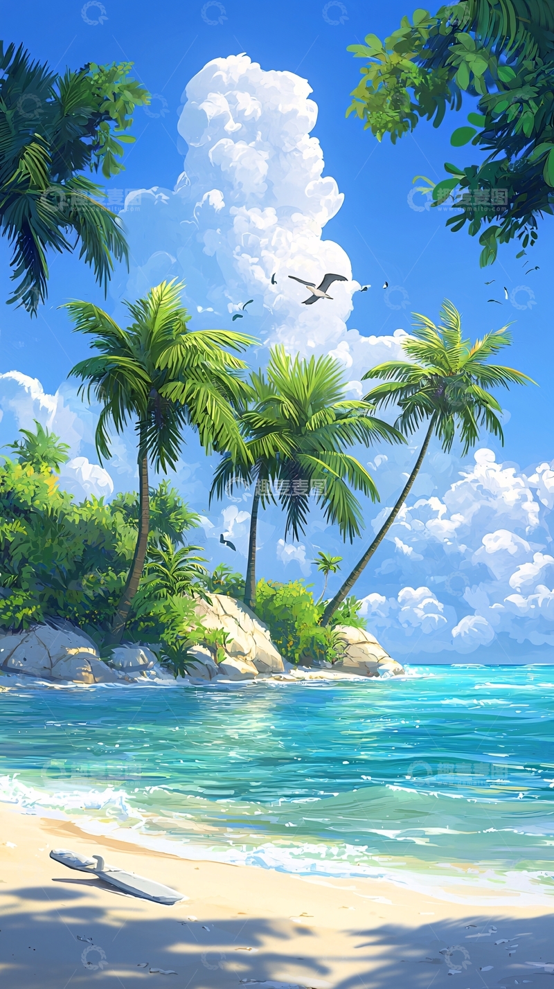 高清大图下载【趣麦麦图】热带海滩风景