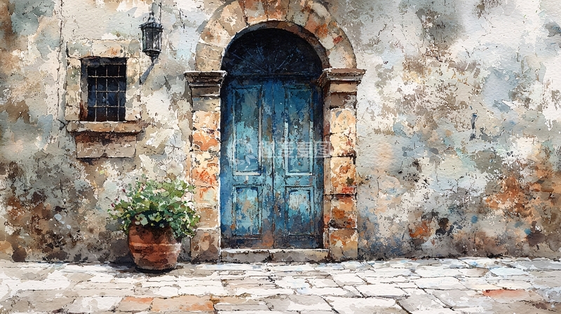高清大图下载【趣麦麦图】老旧建筑门