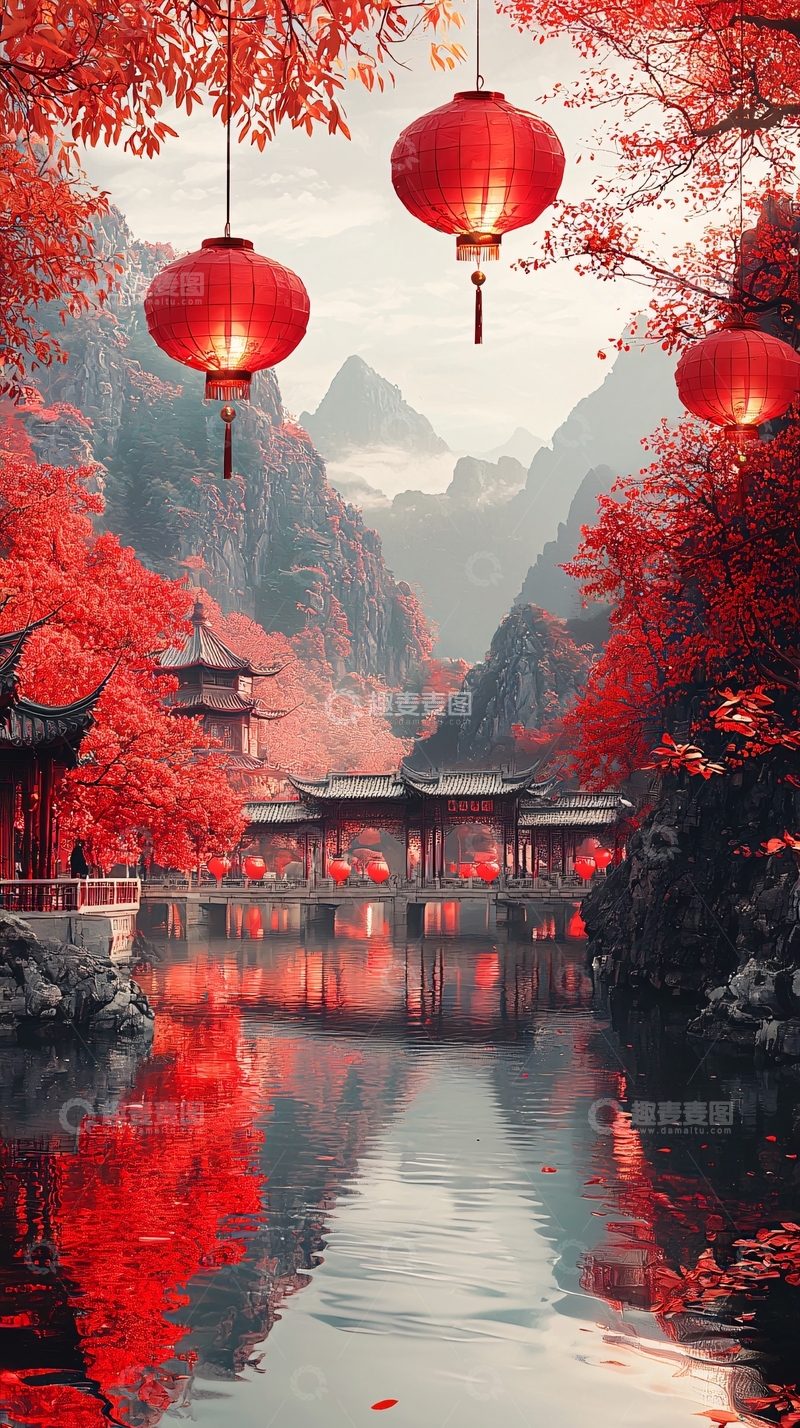 高清大图下载【趣麦麦图】红枫秋景