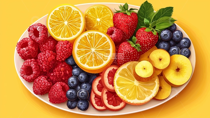 高清大图下载【趣麦麦图】新鲜水果拼盘