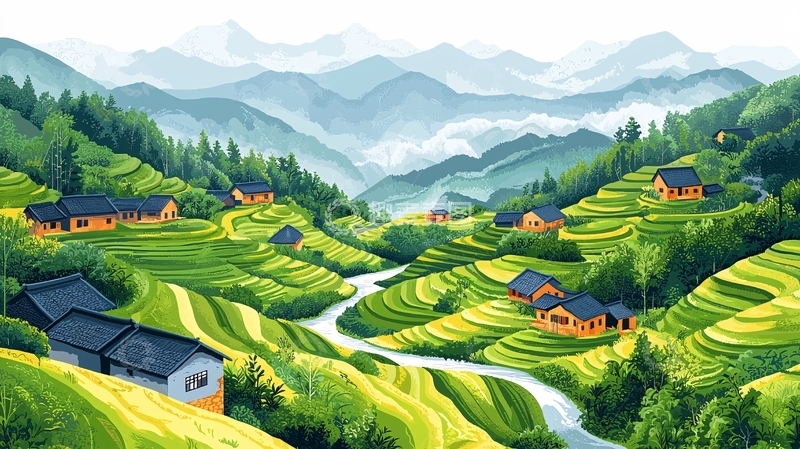 高清大图下载【趣麦麦图】梯田风光19