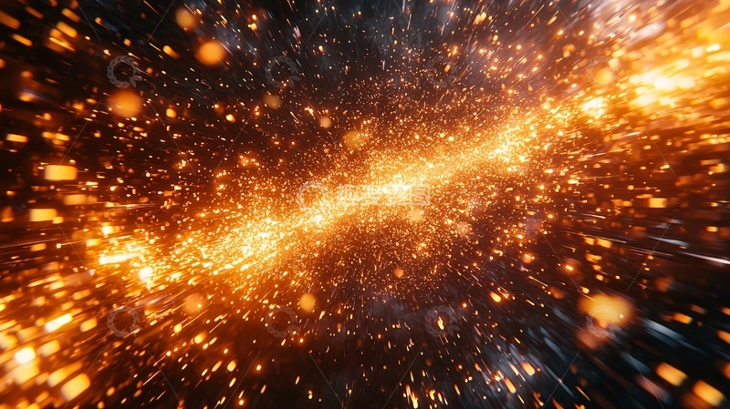 高清大图下载【趣麦麦图】金色粒子流