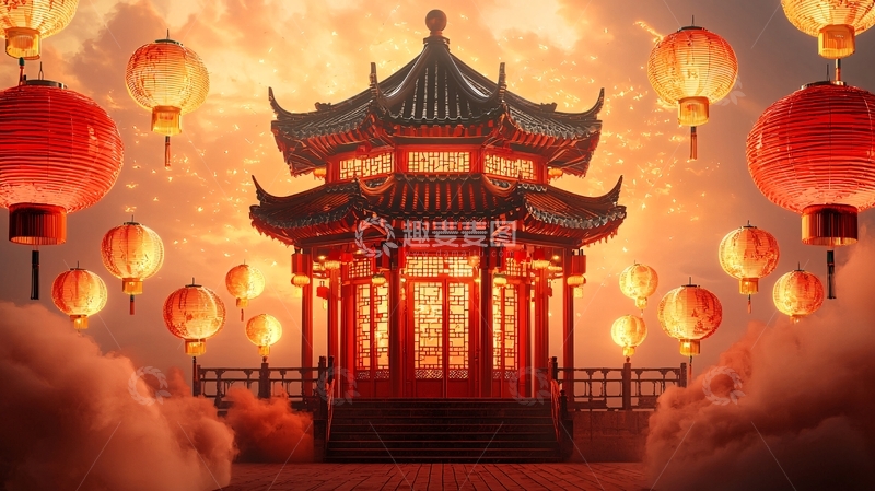 高清大图下载【趣麦麦图】中式建筑