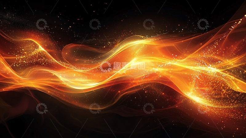 高清大图下载【趣麦麦图】抽象火焰流光