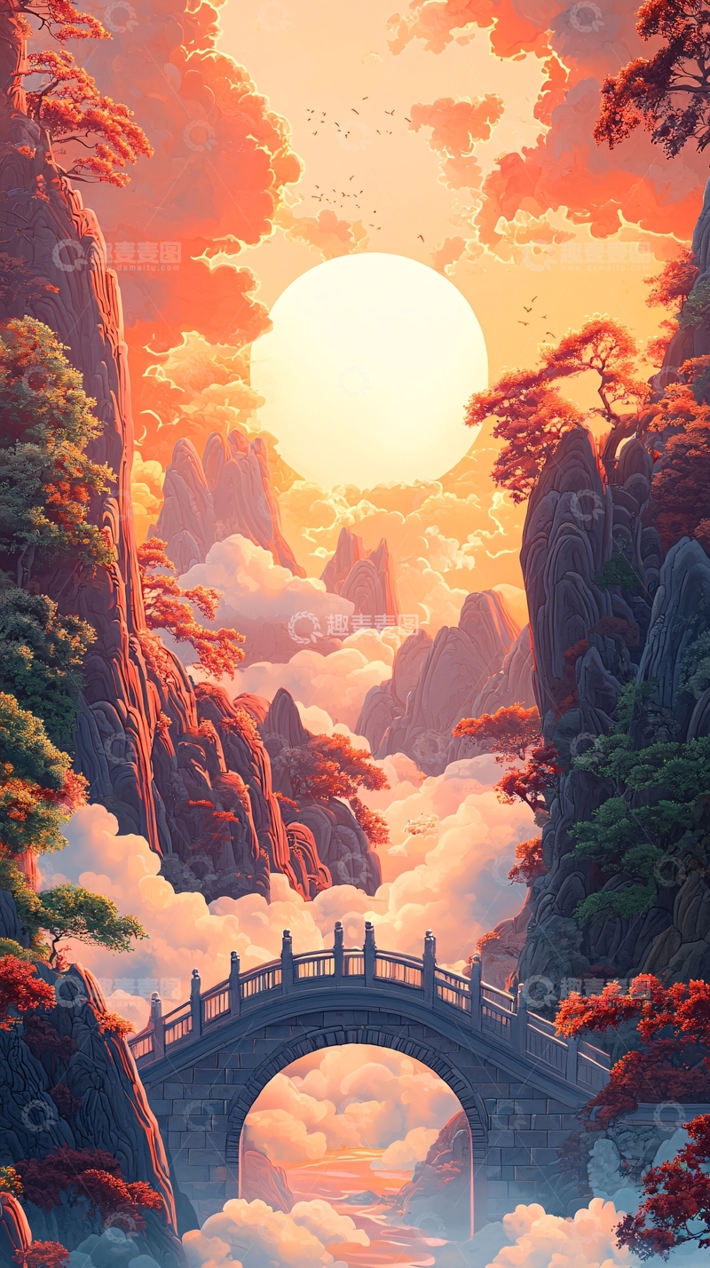 高清大图下载【趣麦麦图】云海仙境