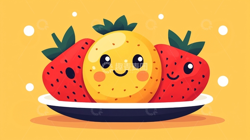 高清大图下载【趣麦麦图】卡通水果