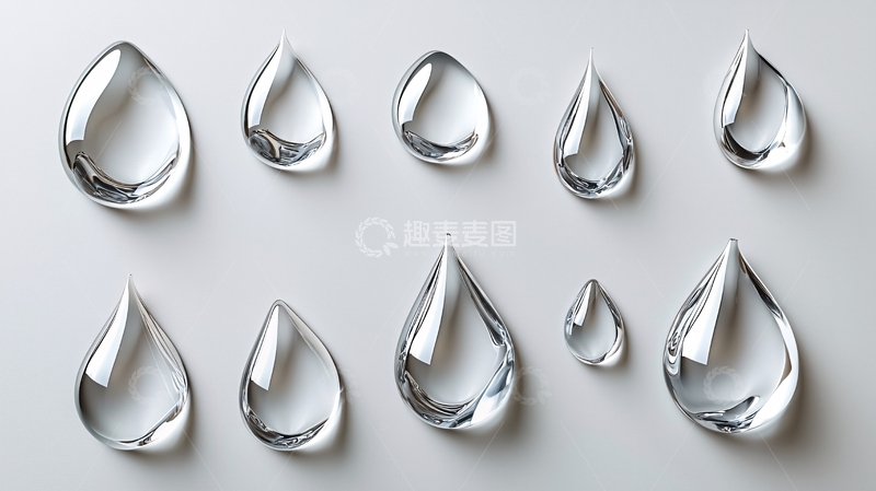 高清大图下载【趣麦麦图】透明水晶水滴