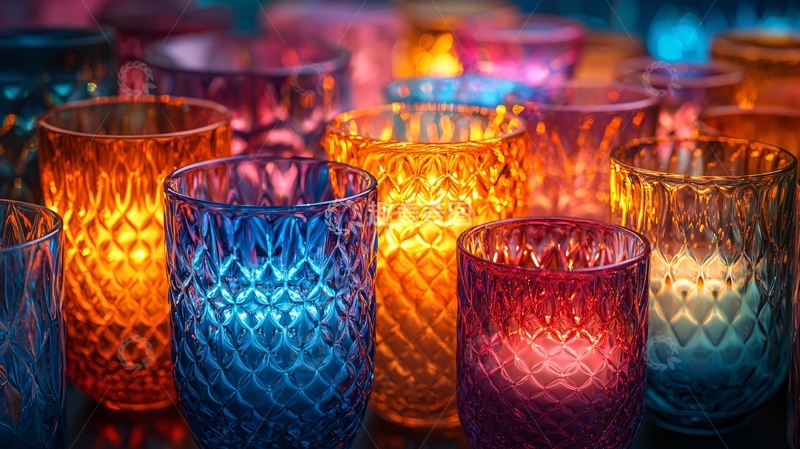 高清大图下载【趣麦麦图】彩色玻璃烛台