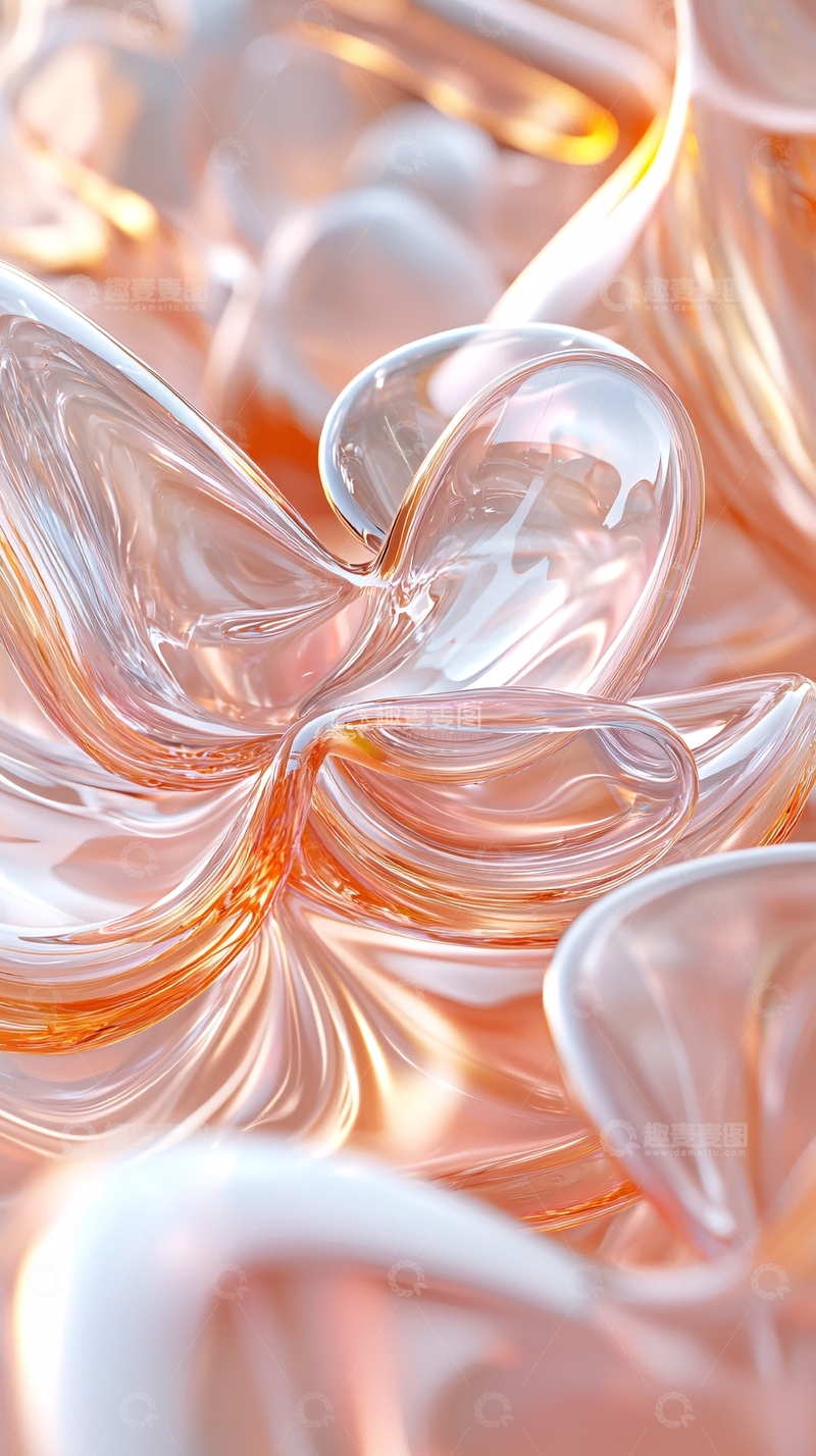 高清大图下载【趣麦麦图】光滑的粉色抽象液体