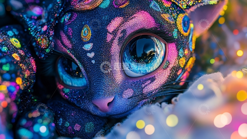 高清大图下载【趣麦麦图】梦幻彩绘小龙