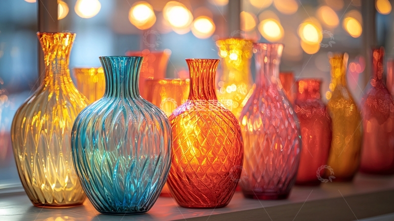 高清大图下载【趣麦麦图】彩色玻璃瓶