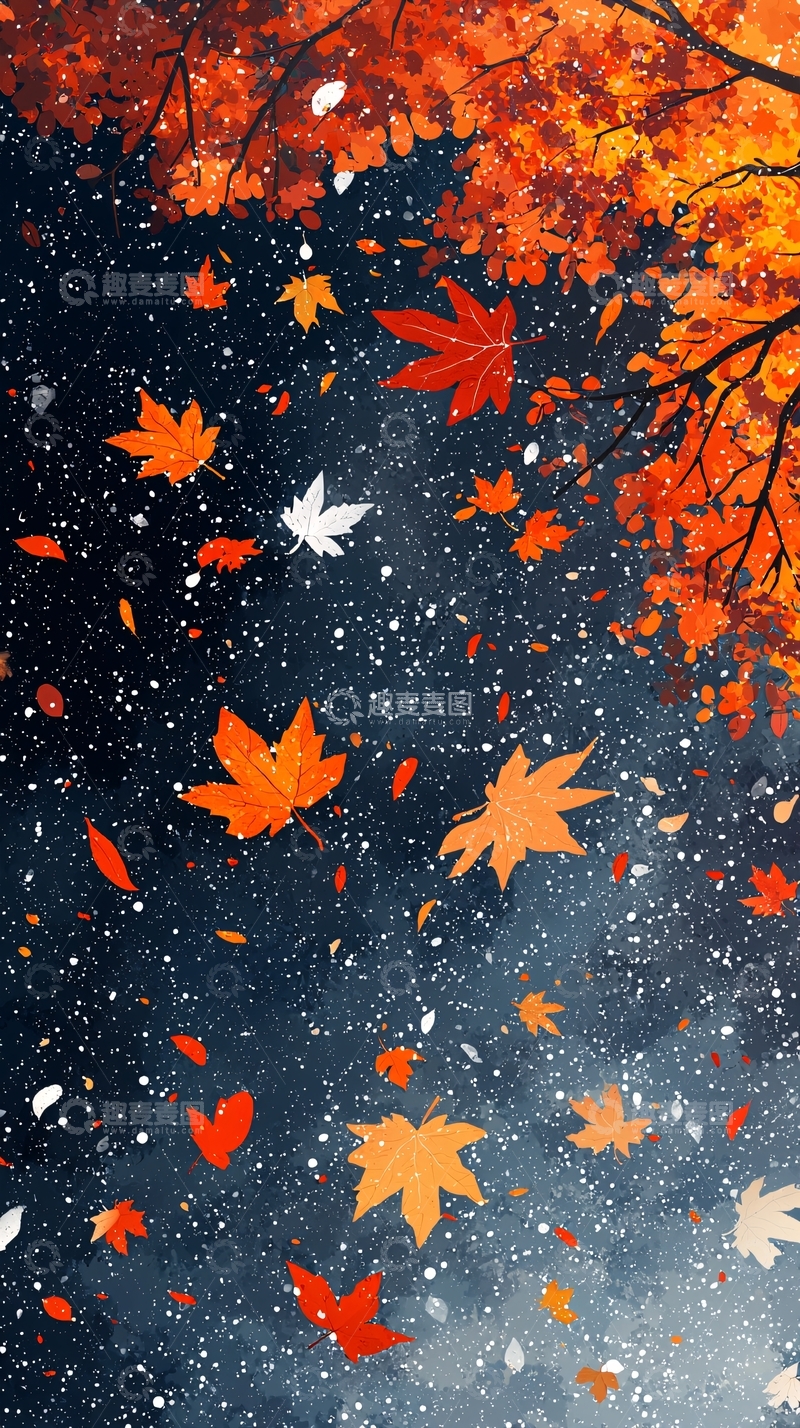 高清大图下载【趣麦麦图】秋季落叶