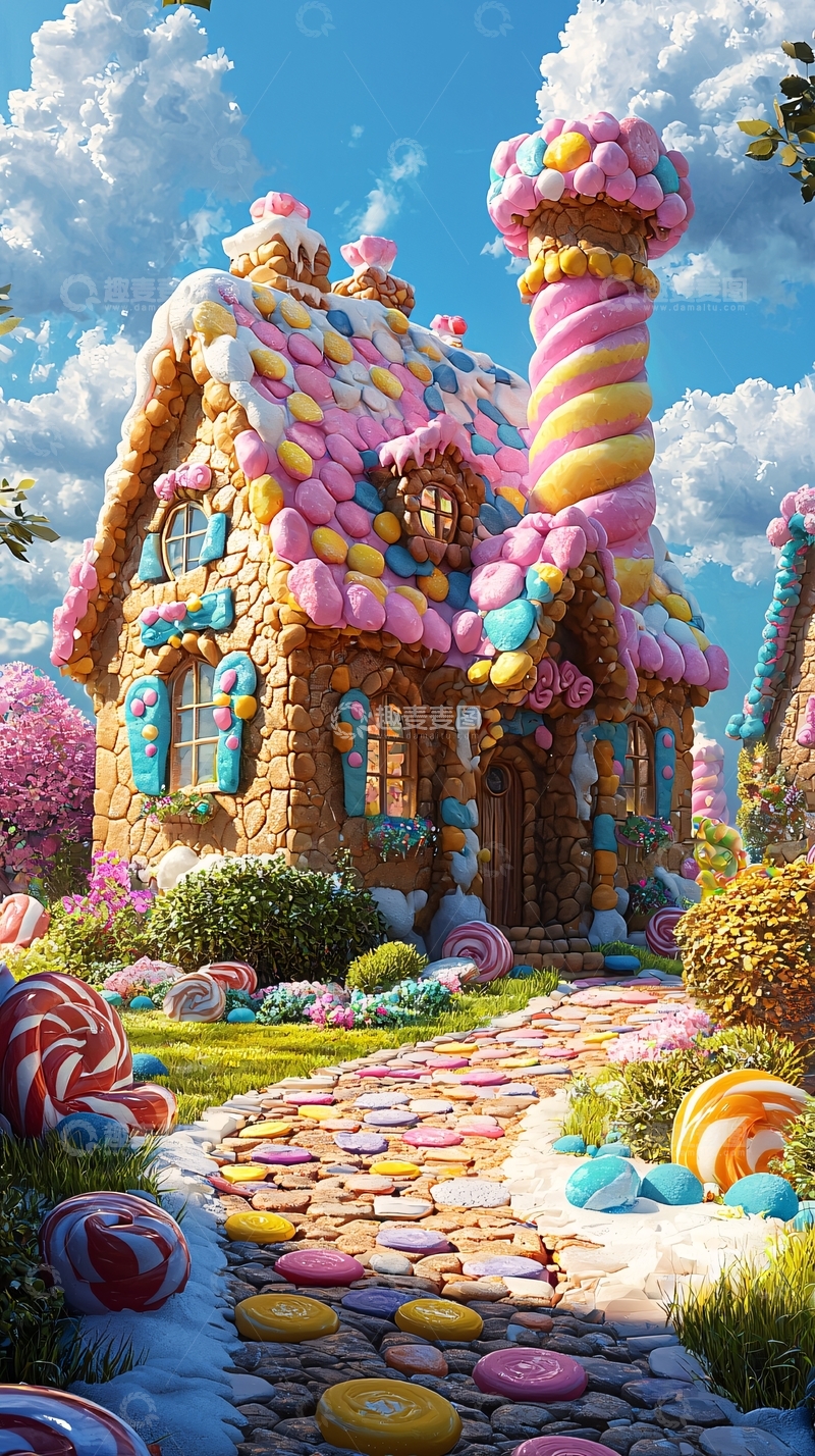 高清大图下载【趣麦麦图】梦幻糖果屋